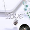 UnusualStandout #115 Personalized Photo Projection Necklace With Rhinestone