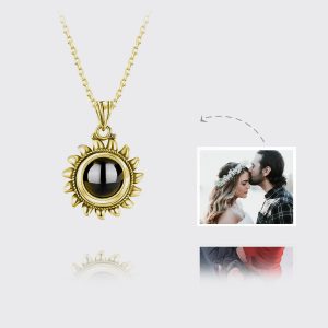 UnusualStandout #117 Personalised Sun Photo Projection Necklace