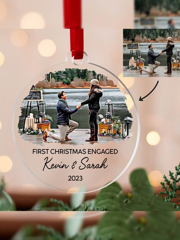 UnusualStandout #119 Personalized Couple Photo Christmas Decorations