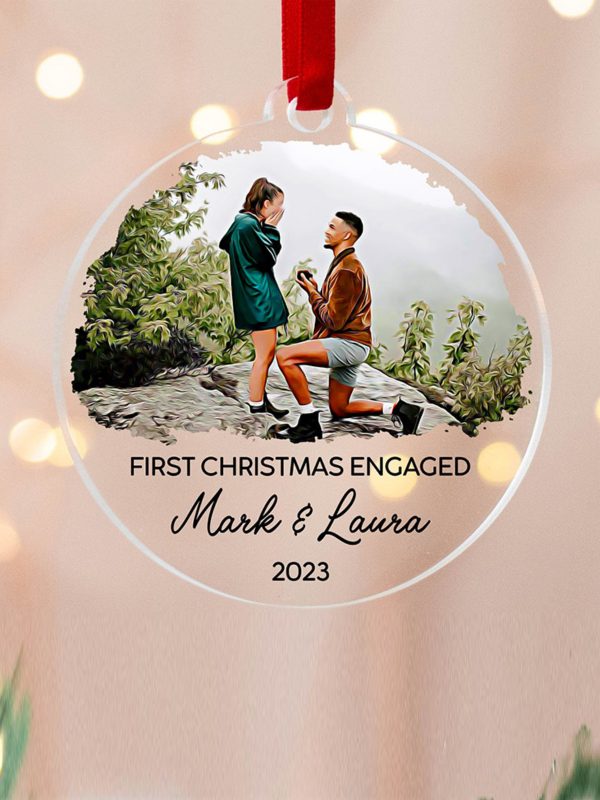 UnusualStandout #119 Personalized Couple Photo Christmas Decorations