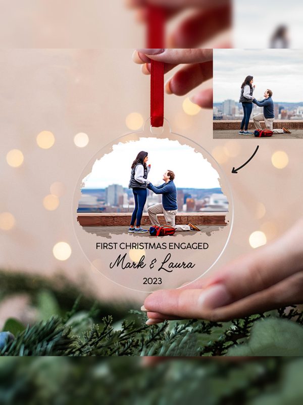 UnusualStandout #119 Personalized Couple Photo Christmas Decorations