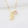 UnusualStandout #120 Personalized Birthstone Initial Necklace