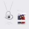 UnusualStandout #123 Personalized Photo Projection Necklace - Moon and Light