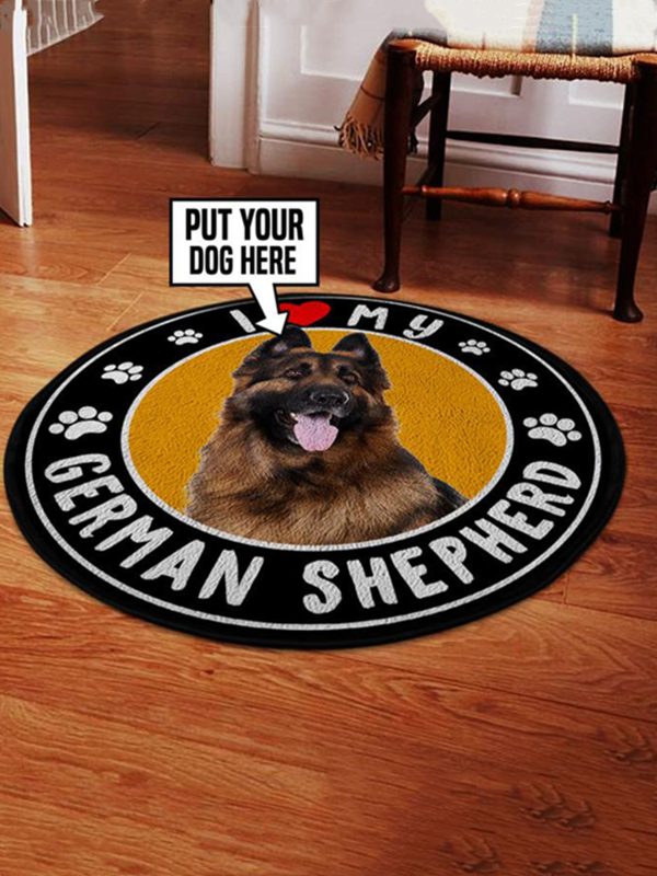 UnusualStandout #129 Personalized Custom Pet Round Area Rug