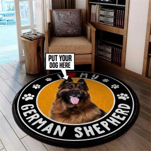 UnusualStandout #129 Personalized Custom Pet Round Area Rug