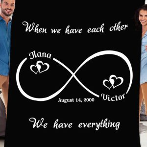 UnusualStandout #130 Personalized Infinity Love Name Blanket