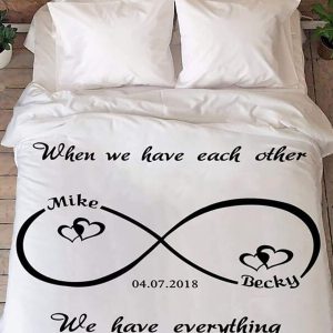 UnusualStandout #130 Personalized Infinity Love Name Blanket