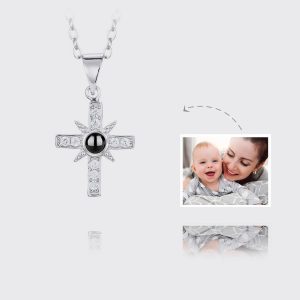 UnusualStandout #136 Personalised Cross Projection Necklace