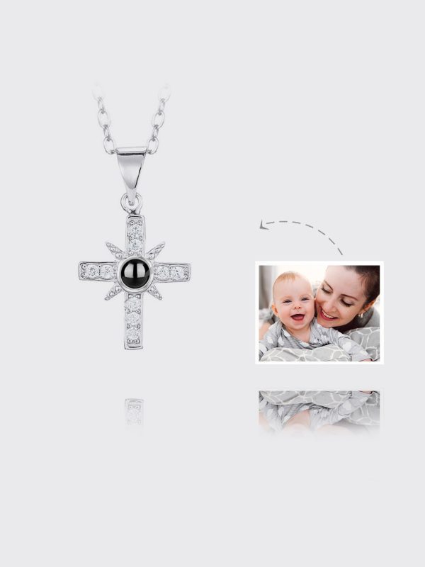 UnusualStandout #136 Personalised Cross Projection Necklace