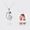 UnusualStandout #138 Personalized Photo Projection Necklace - Baby Feet