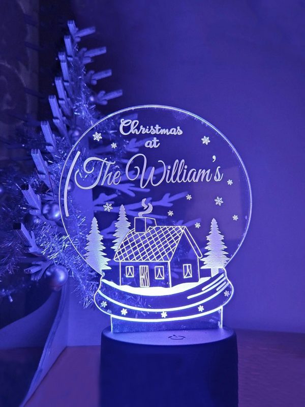 UnusualStandout #140 Personalised Christmas Lamp Gift