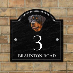 UnusualStandout #145 Personalized Dog House Metal Sign