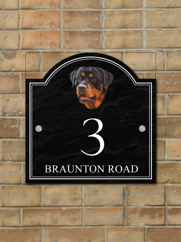 UnusualStandout #145 Personalized Dog House Metal Sign