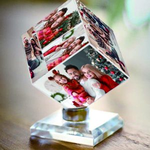 UnusualStandout #15 Personalized Photo Cube Crystal Picture Frame Keepsake