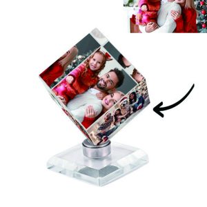 UnusualStandout #15 Personalized Photo Cube Crystal Picture Frame Keepsake