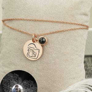 UnusualStandout #150 Personalized Engraved Family Projection Photo Necklace