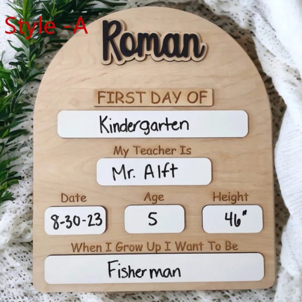 UnusualStandout #150 Personalized First Day of School Name Sign