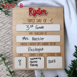 UnusualStandout #150 Personalized First Day of School Name Sign