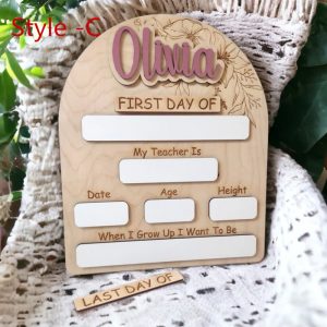 UnusualStandout #150 Personalized First Day of School Name Sign