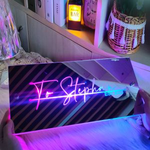 UnusualStandout #151 Customized Name Color Mirror Light Decoration