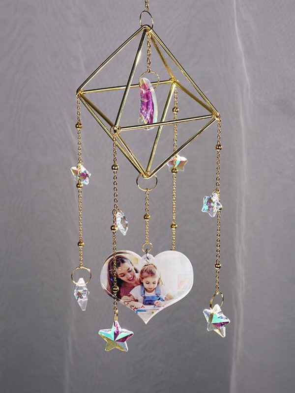 UnusualStandout #152 Personalized Photo Acrylic Pentagram Charm