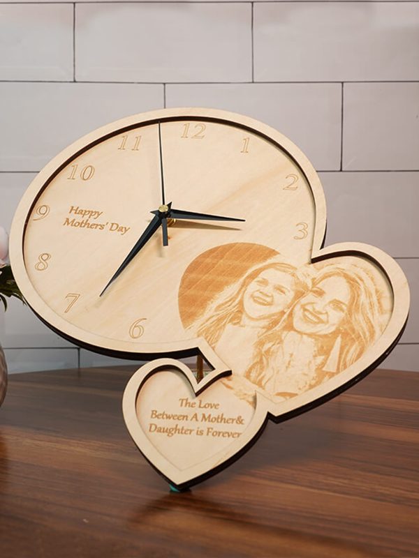 UnusualStandout #154 Personalized Wooden Photo Clock