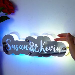 UnusualStandout #155 Customized Valentine's Day Couple Name Mirror Night Lamp