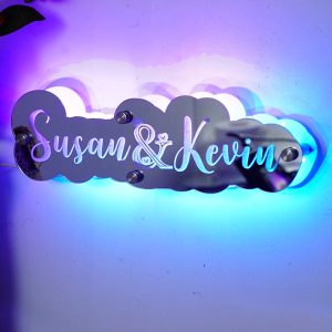 UnusualStandout #155 Customized Valentine's Day Couple Name Mirror Night Lamp