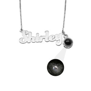 UnusualStandout #158 Personalized Photo Projection Name Necklace