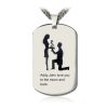 UnusualStandout #164 Personalized Marriage Proposal Dog Tag Necklace