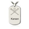 UnusualStandout #166 Personalized Baseball Dog Tag Necklace