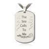 UnusualStandout #167 Personalized Man's Dog Tag Ocean Theme Necklace