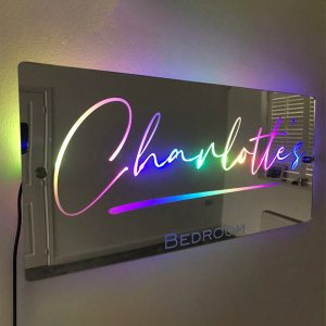 UnusualStandout #167 Personalized Name Mirror LED Light