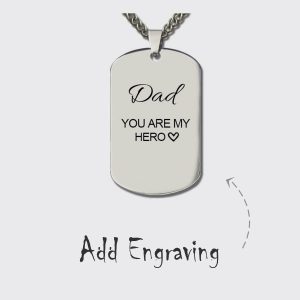 UnusualStandout #17 Personalized Photo Dog Tag Necklace Titanium Steel