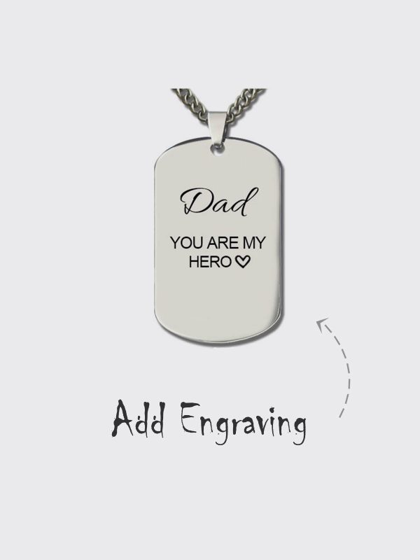 UnusualStandout #17 Personalized Photo Dog Tag Necklace Titanium Steel