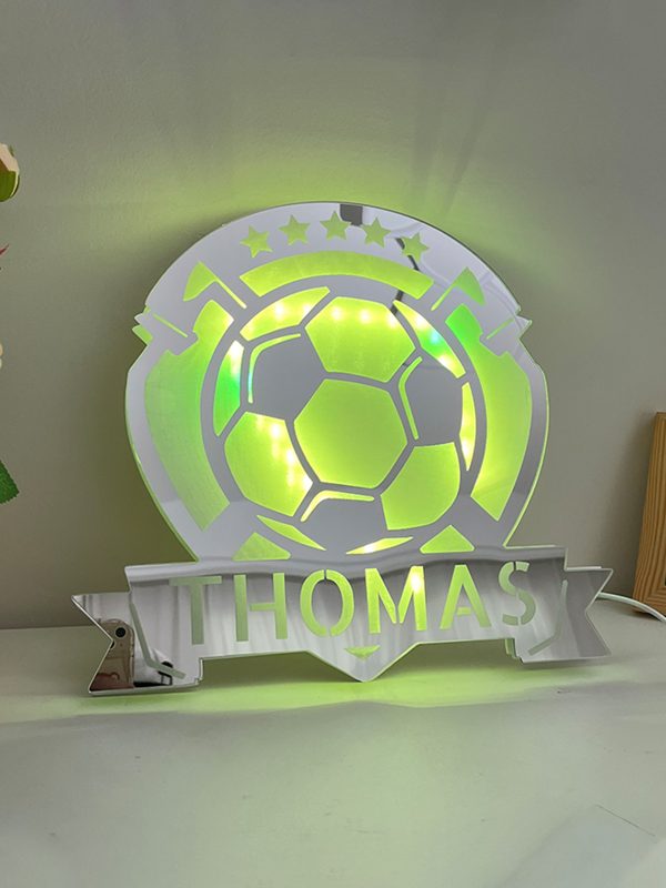 UnusualStandout #170 Personalized Football Mirror Light With Customized Name