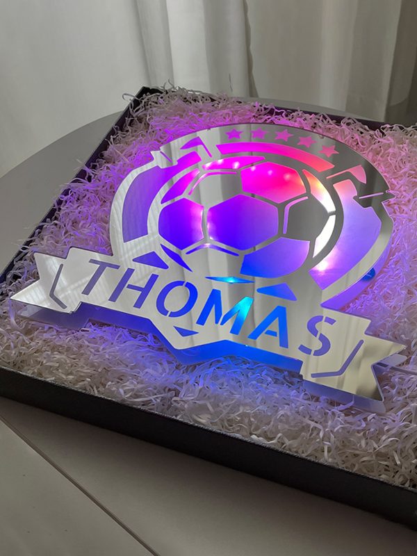 UnusualStandout #170 Personalized Football Mirror Light With Customized Name