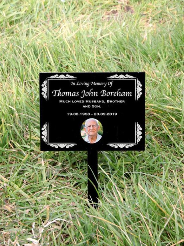 UnusualStandout #173 Personalized Grave Stake Markers Tombstone Memorial Plaque