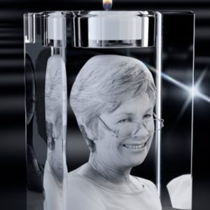 UnusualStandout #174 3D Photo Crystal Candle Holder