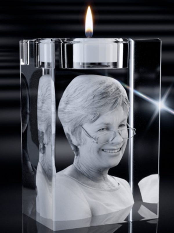 UnusualStandout #174 3D Photo Crystal Candle Holder