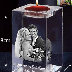 UnusualStandout #174 3D Photo Crystal Candle Holder