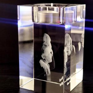 UnusualStandout #174 3D Photo Crystal Candle Holder