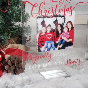 UnusualStandout #175 Personalized Christmas Photo Acrylic Plaques with Stand