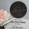 UnusualStandout #176 Personalized First Date Plaque with Picture Anniversary Gift