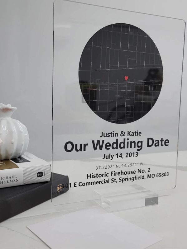 UnusualStandout #176 Personalized First Date Plaque with Picture Anniversary Gift