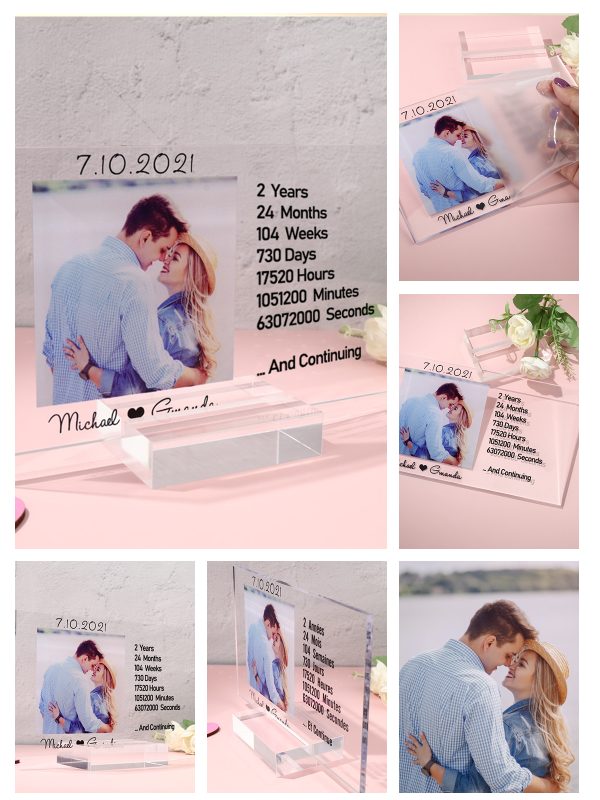 UnusualStandout #180 Custom Couple Memorial Date Photo Frame