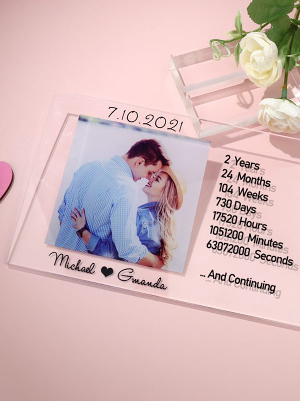 UnusualStandout #180 Custom Couple Memorial Date Photo Frame