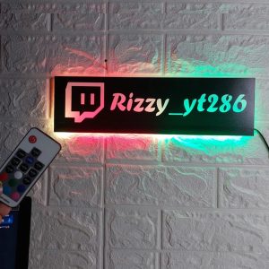 UnusualStandout #182 Personalized Playroom Gamertag Light Sign