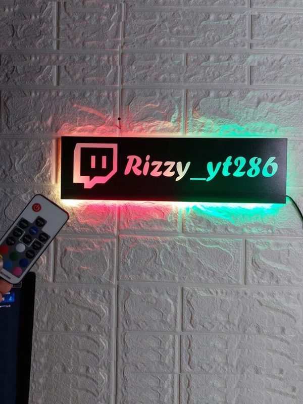 UnusualStandout #182 Personalized Playroom Gamertag Light Sign