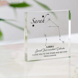 UnusualStandout #183 Personalised Libra Zodiac Sign Birthday Gift October Gift